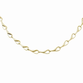 14k Gold Needle's Eye Necklace, 17"