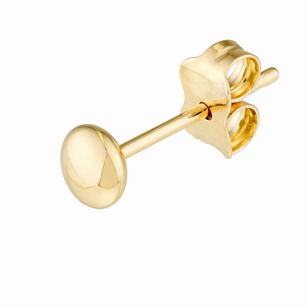 14k Gold Pebble Stud Earrings