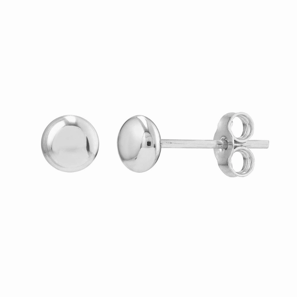 14k Gold Pebble Stud Earrings