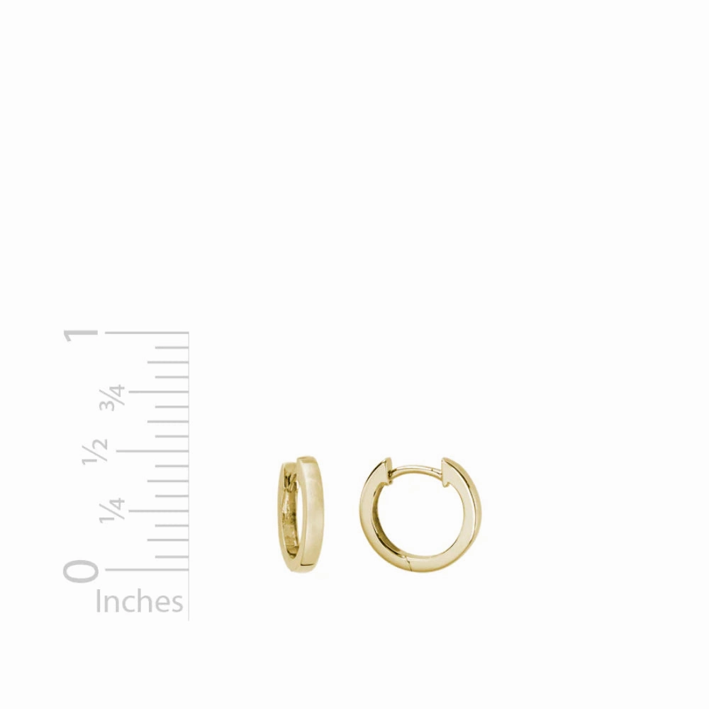 14k Gold Square Edge Hoop Earrings
