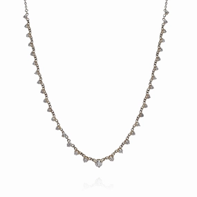 14k Yellow Gold 2.25ct Graduated Diamond Station Necklace