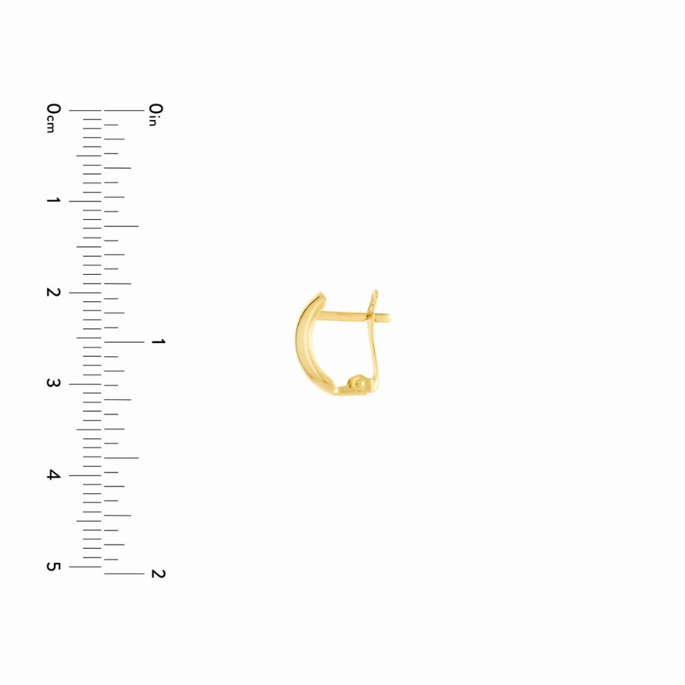 14k Yellow Gold Curve Earrings