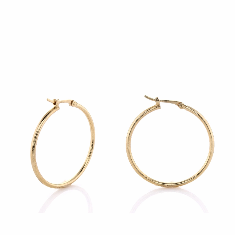 14k Yellow Gold Hoop Earrings