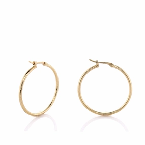 14k Yellow Gold Hoop Earrings