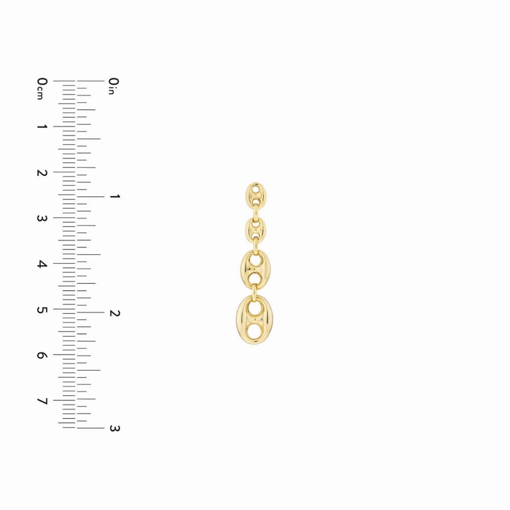 14k Yellow Gold Mariner Drop Earrings
