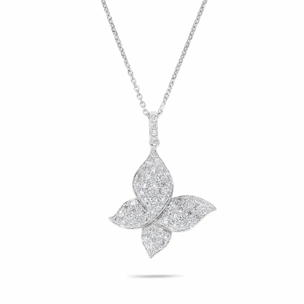 18k Diamond Butterfly Pendant Necklace