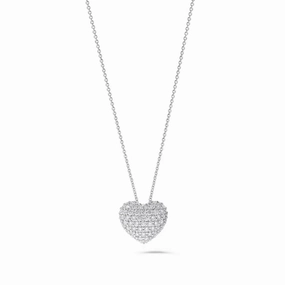 18k Diamond Heart Pendant Necklace