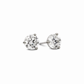 18k White Gold Diamond Stud, Exclusive Quality