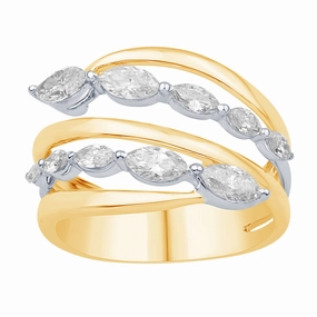 1.10 ctw. YELLOW & WHITE GOLD DIAMOND RING D4913YW