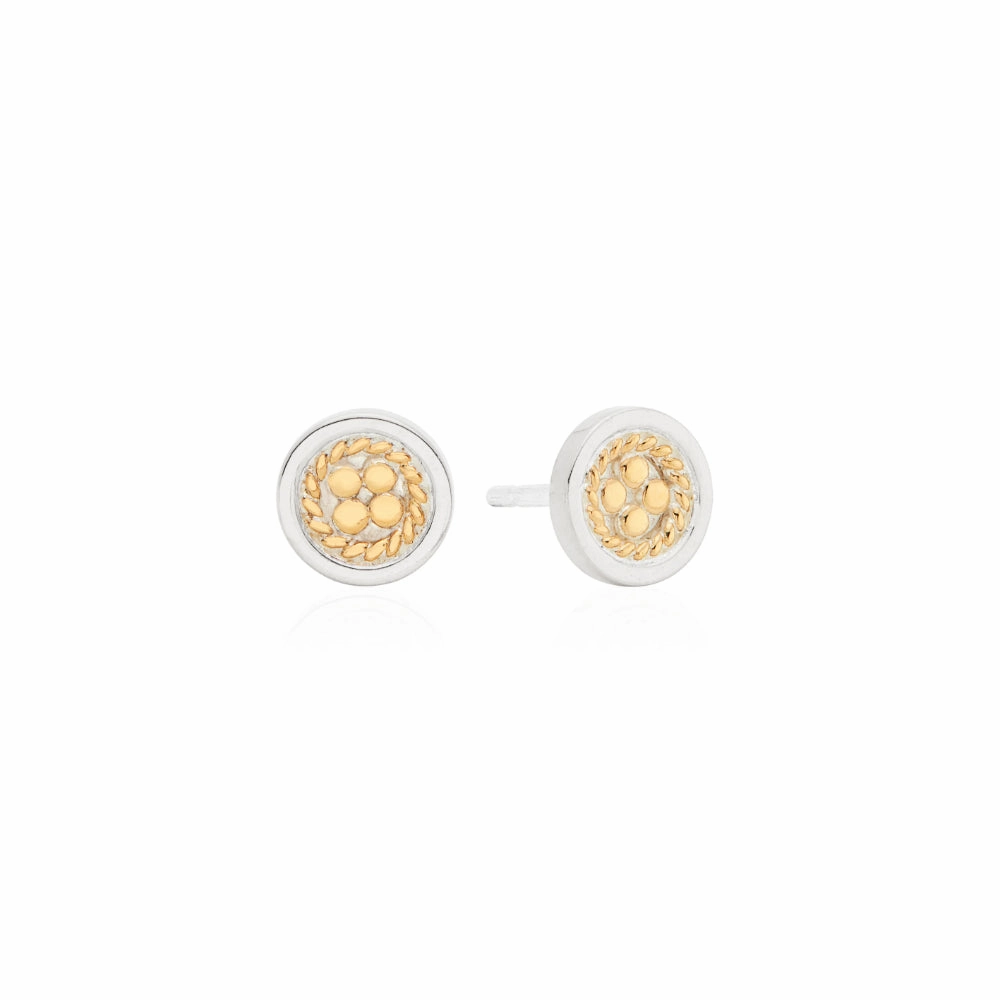 Anna Beck Classic Smooth Border Mini Stud Earrings