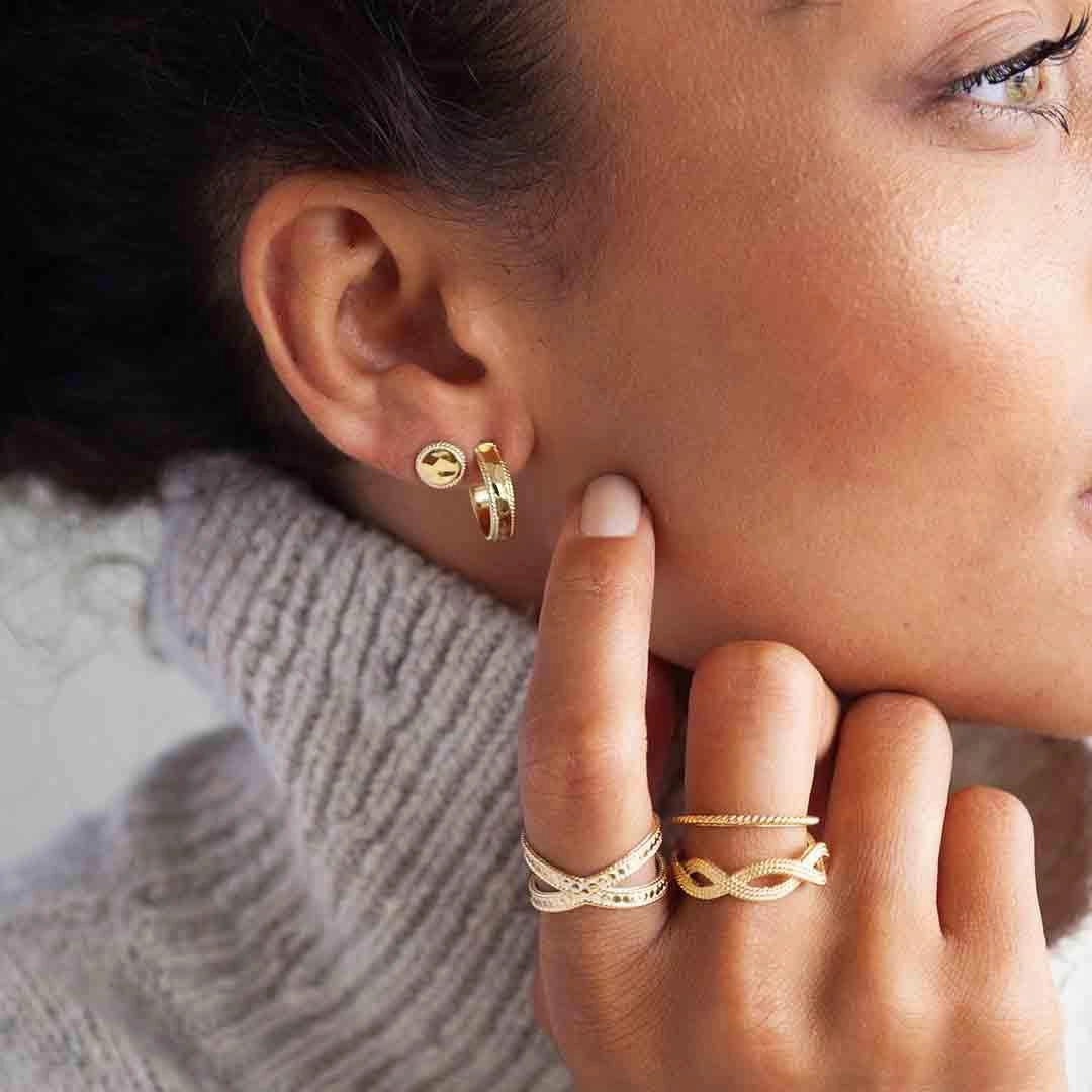 Anna Beck Hammered Stud Earrings