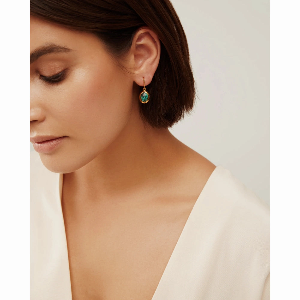 Anna Beck Malachite Chrysocolla Drop Earrings
