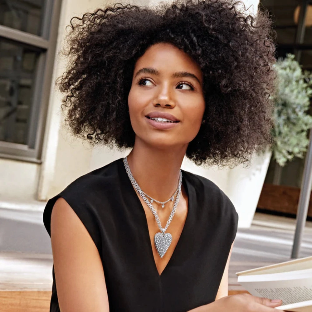 Brighton Glisten Heart Convertible Necklace