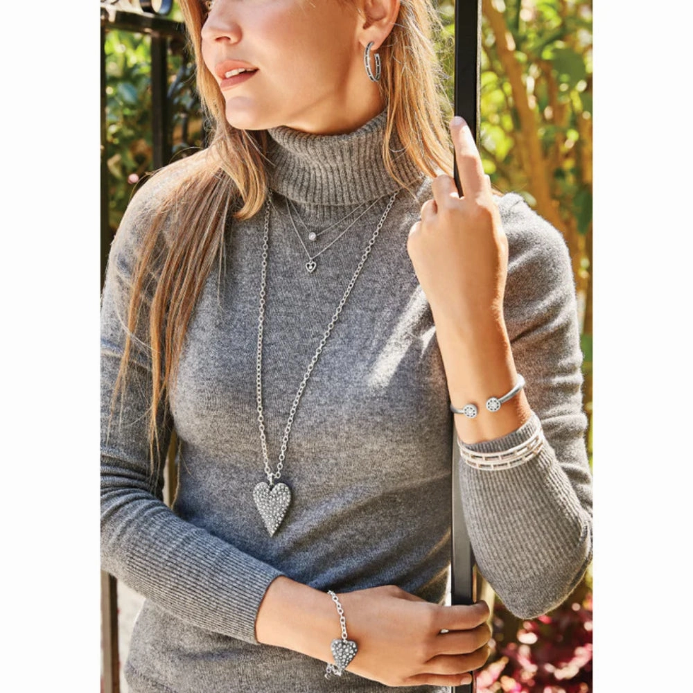 Brighton Glisten Heart Convertible Necklace