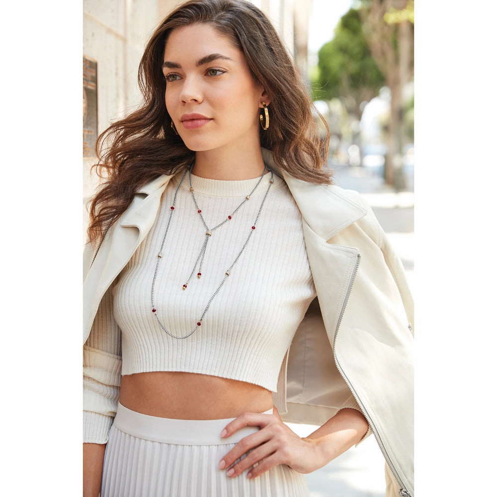 Brighton Meridian Two Tone Long Necklace with Beads