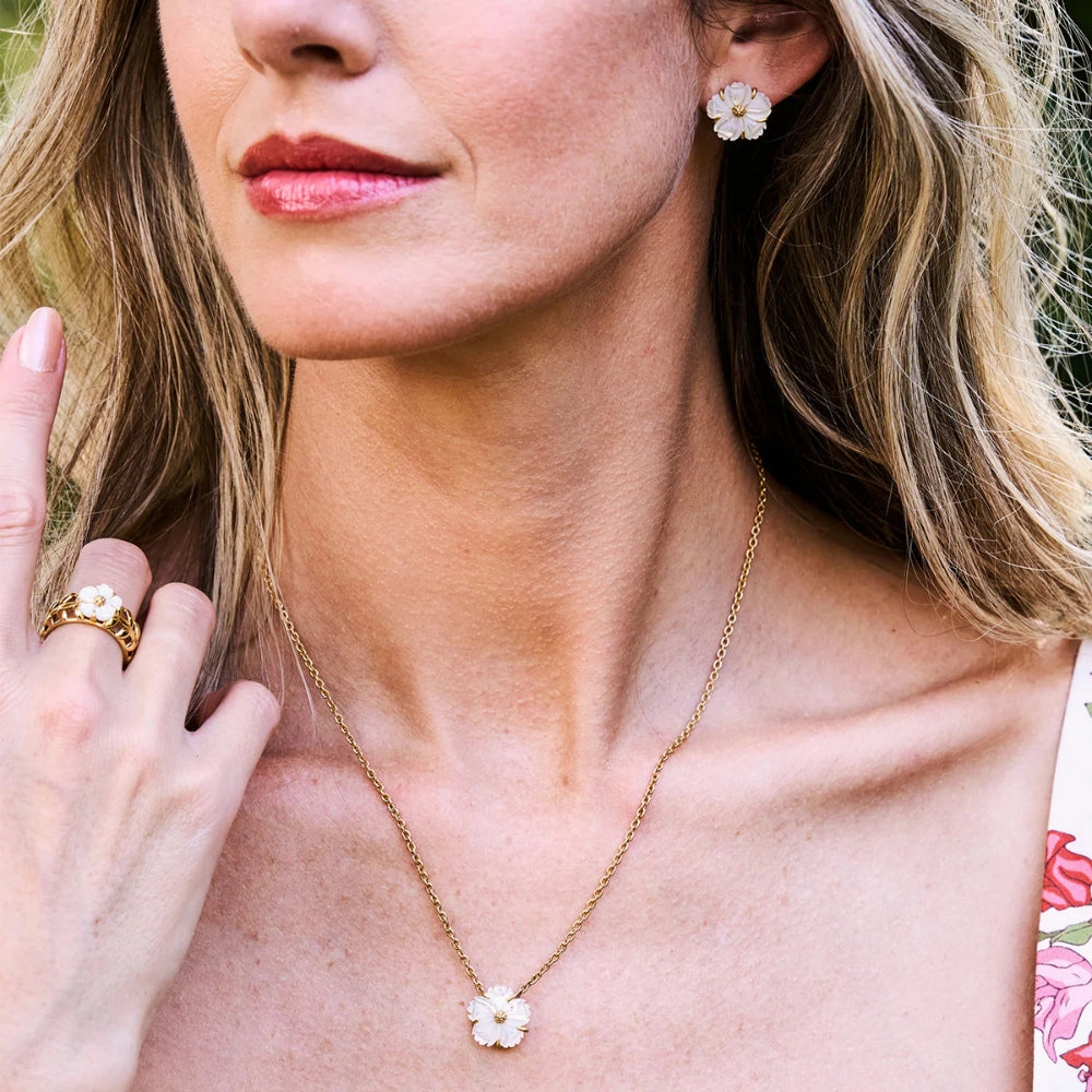 Capucine de Wulf 16" Mermaid Garden Petite Station Necklace - Mother of Pearl