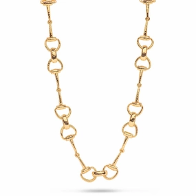 Capucine de Wulf Equestrian Snaffle Bit Chain Necklace in Gold - 20"