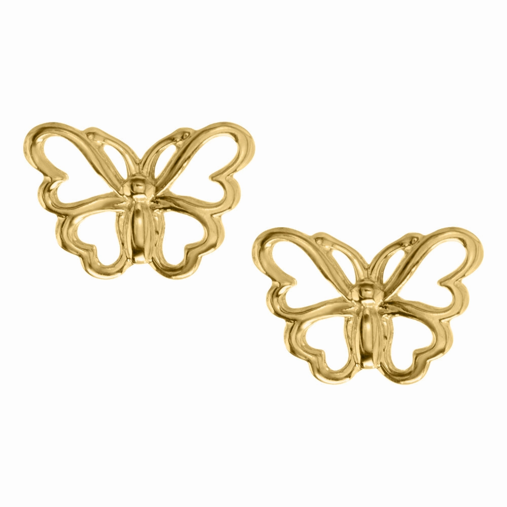 Children's 14k Gold Butterfly Earrings