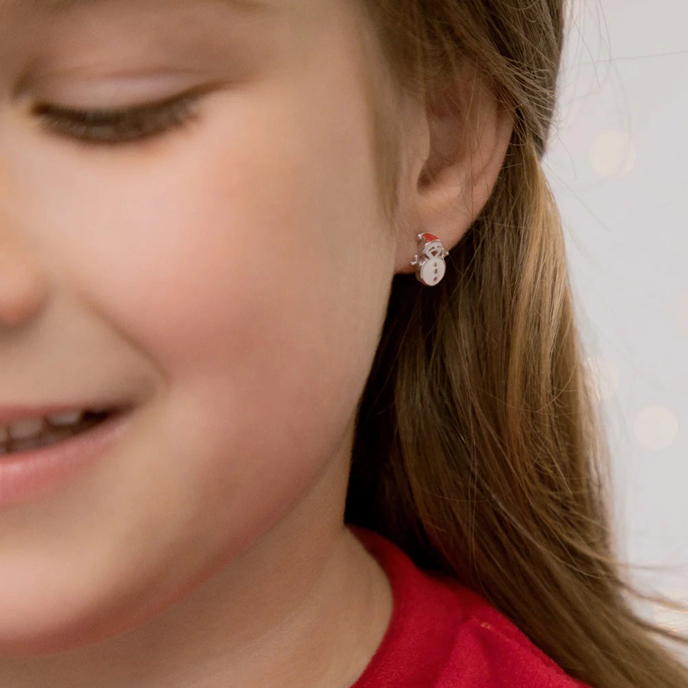 Christmas Snowman Girls Earrings