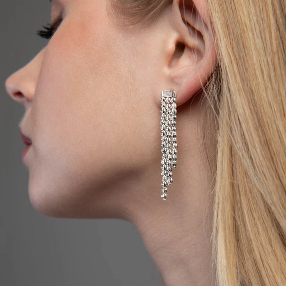 Desmos Crystal Drop 3 Row Earrings