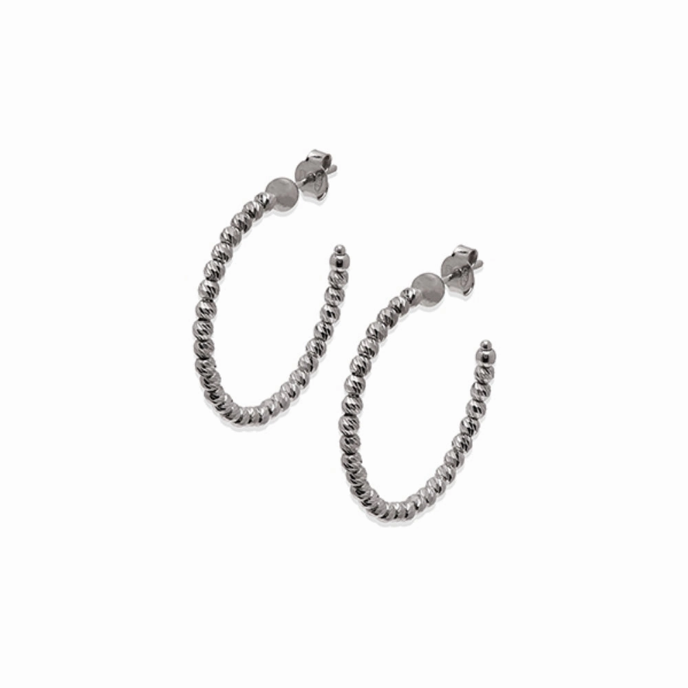 Desmos Diamond-Cut Hoop Earrings