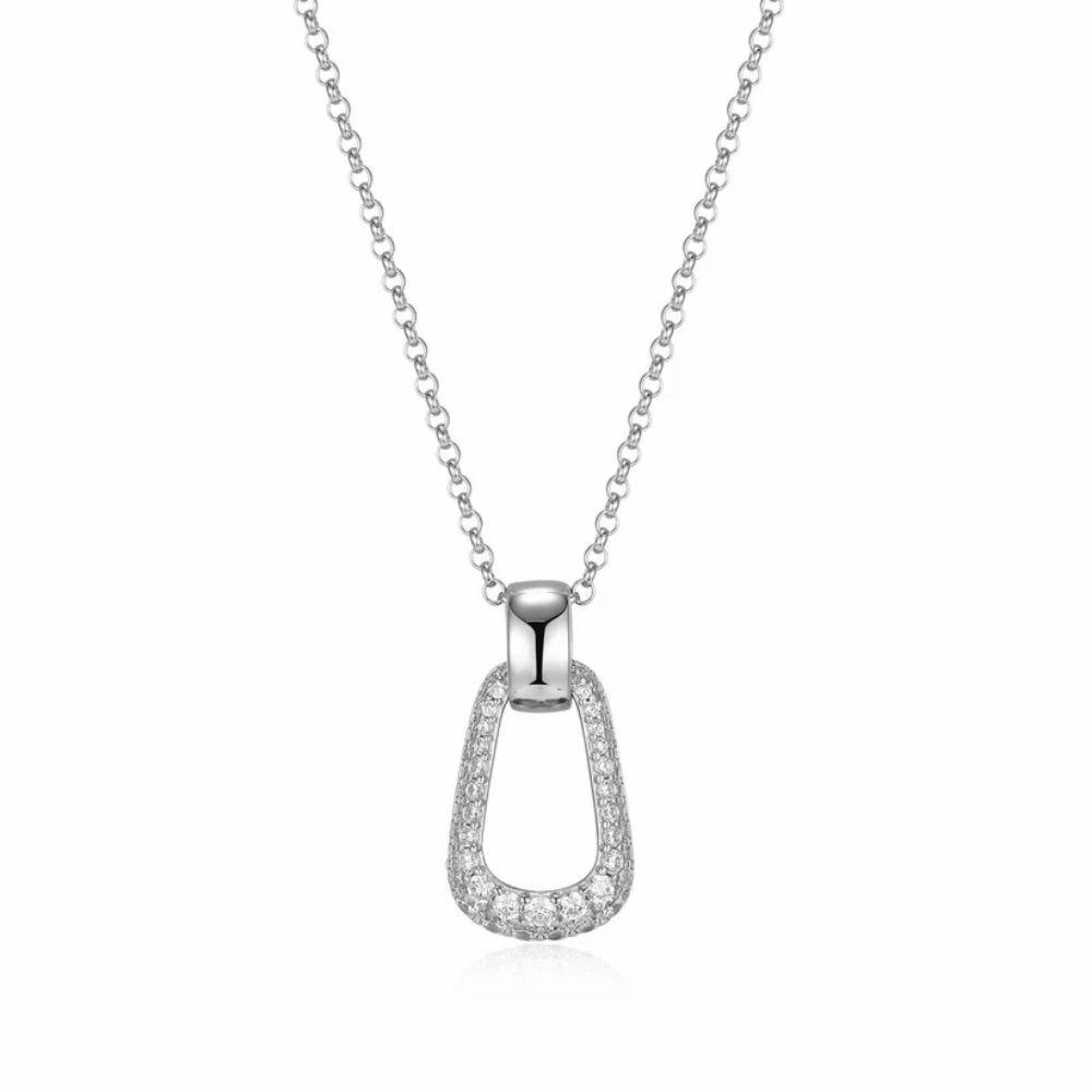 Elle Citadel Collection White CZ Pendant Necklace