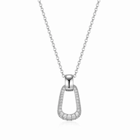 Elle Citadel Collection White CZ Pendant Necklace