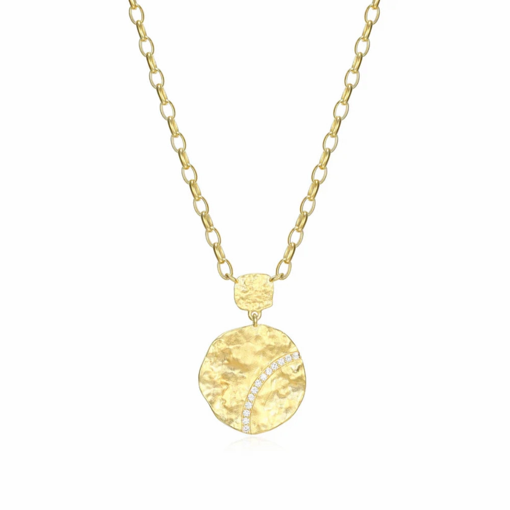 Elle Galaxy Collection Hammered Pendant Necklace