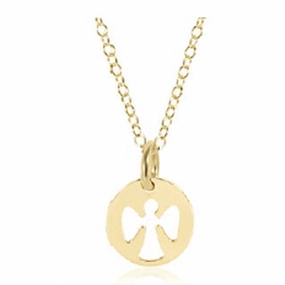 enewton 16" Necklace Gold - Guardian Angel Small Gold Disc