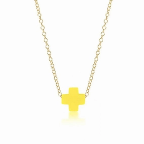 enewton 16" Necklace Gold - Signature Cross Canary