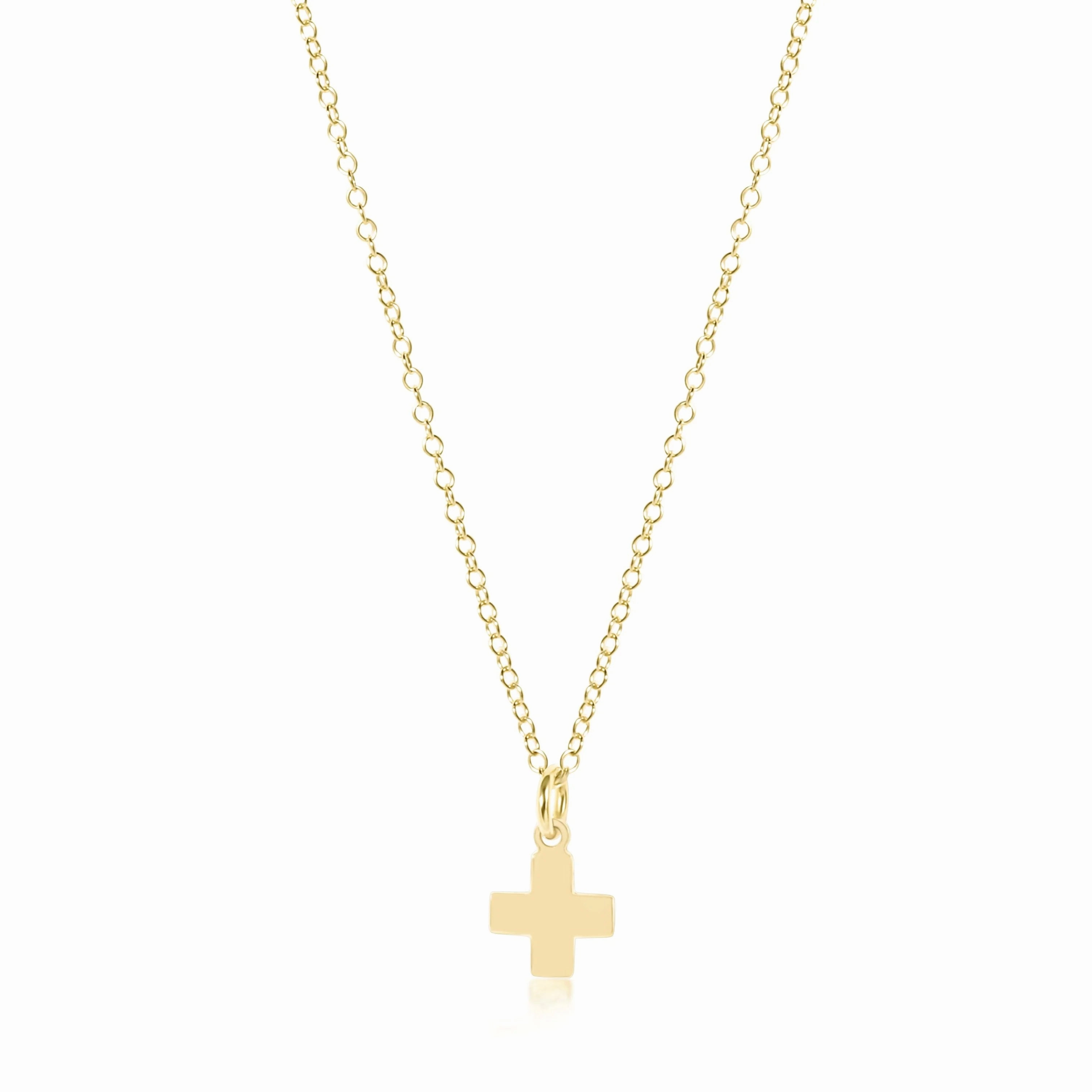 enewton egirl 14" Necklace Gold - Signature Cross Gold Charm