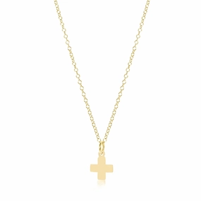 enewton egirl 14" Necklace Gold - Signature Cross Gold Charm