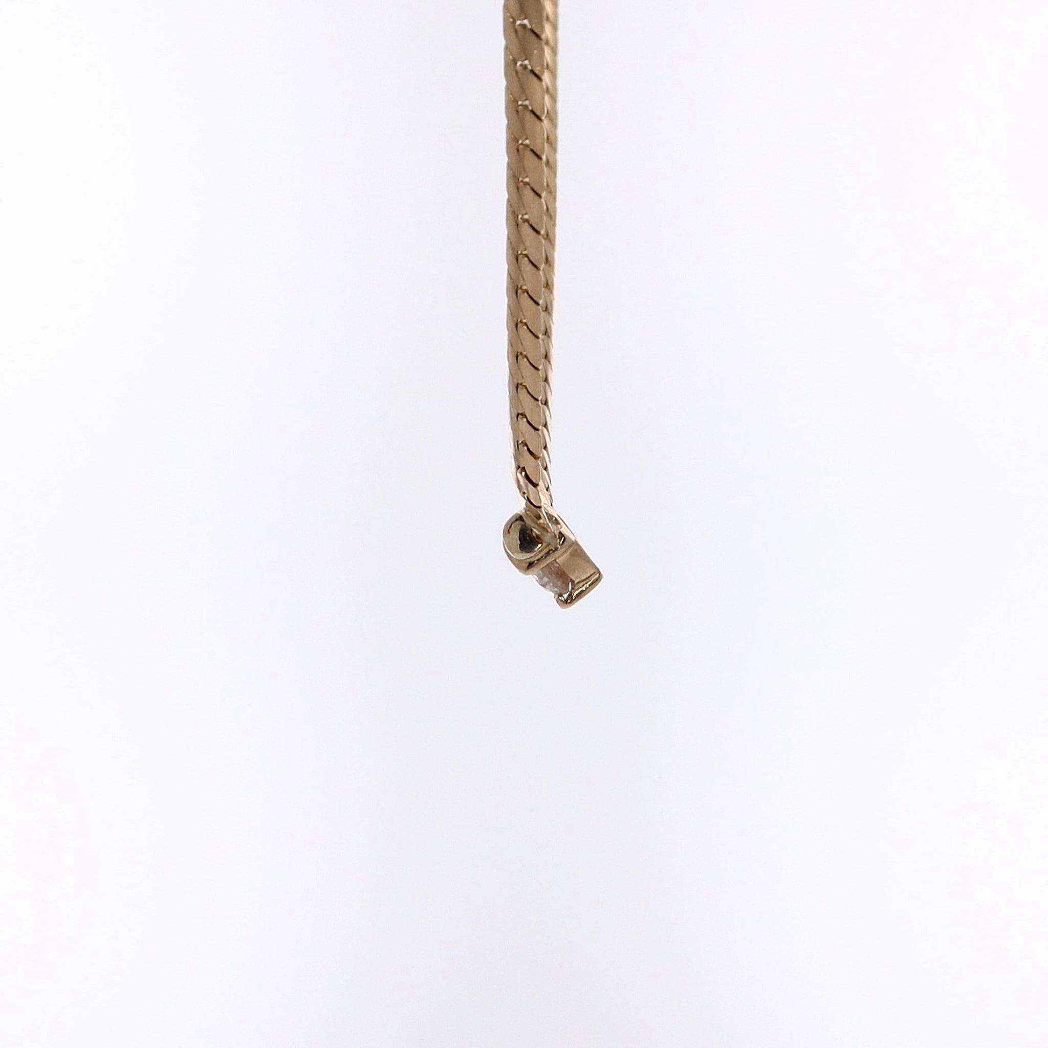 Estate 14 Karat Yellow Gold Diamond Pendant Necklace