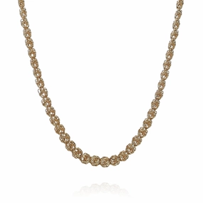 Estate 14k Yellow Gold 18" Swirl Link Chain Necklace