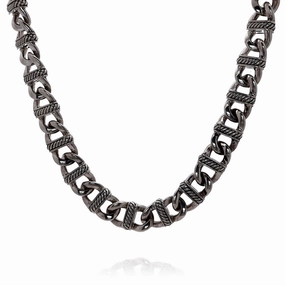 Estate David Yurman Sterling Silver Curb Link Design Madison Link Chain Necklace