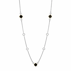 Judith Ripka Eternity Long Station Necklace Gemstones