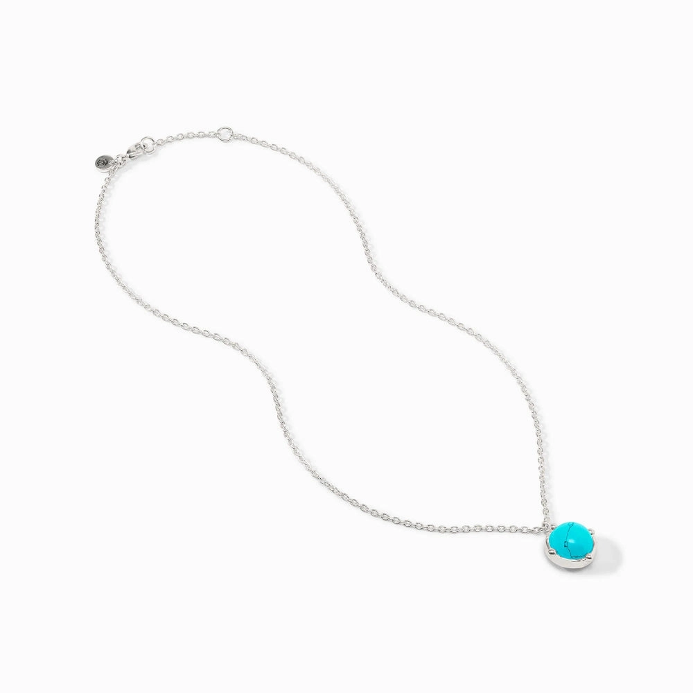 Julie Vos Silver Honeybee Solitaire Necklace