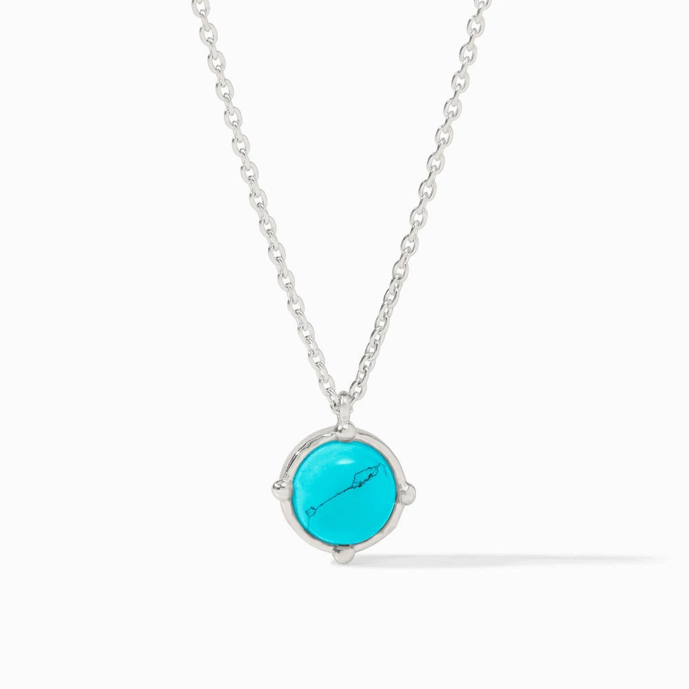 Julie Vos Silver Honeybee Solitaire Necklace