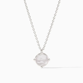 Julie Vos Silver Honeybee Solitaire Necklace