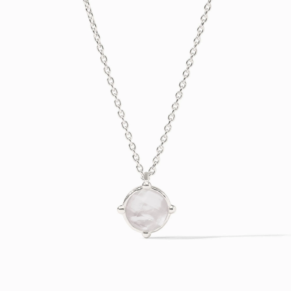 Julie Vos Silver Honeybee Solitaire Necklace