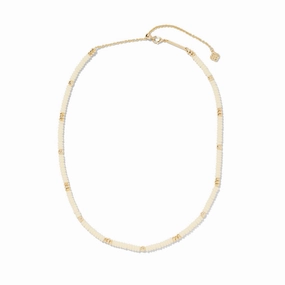 Kendra Scott Delilah Strand Necklace In Ivory Mother Of Pearl