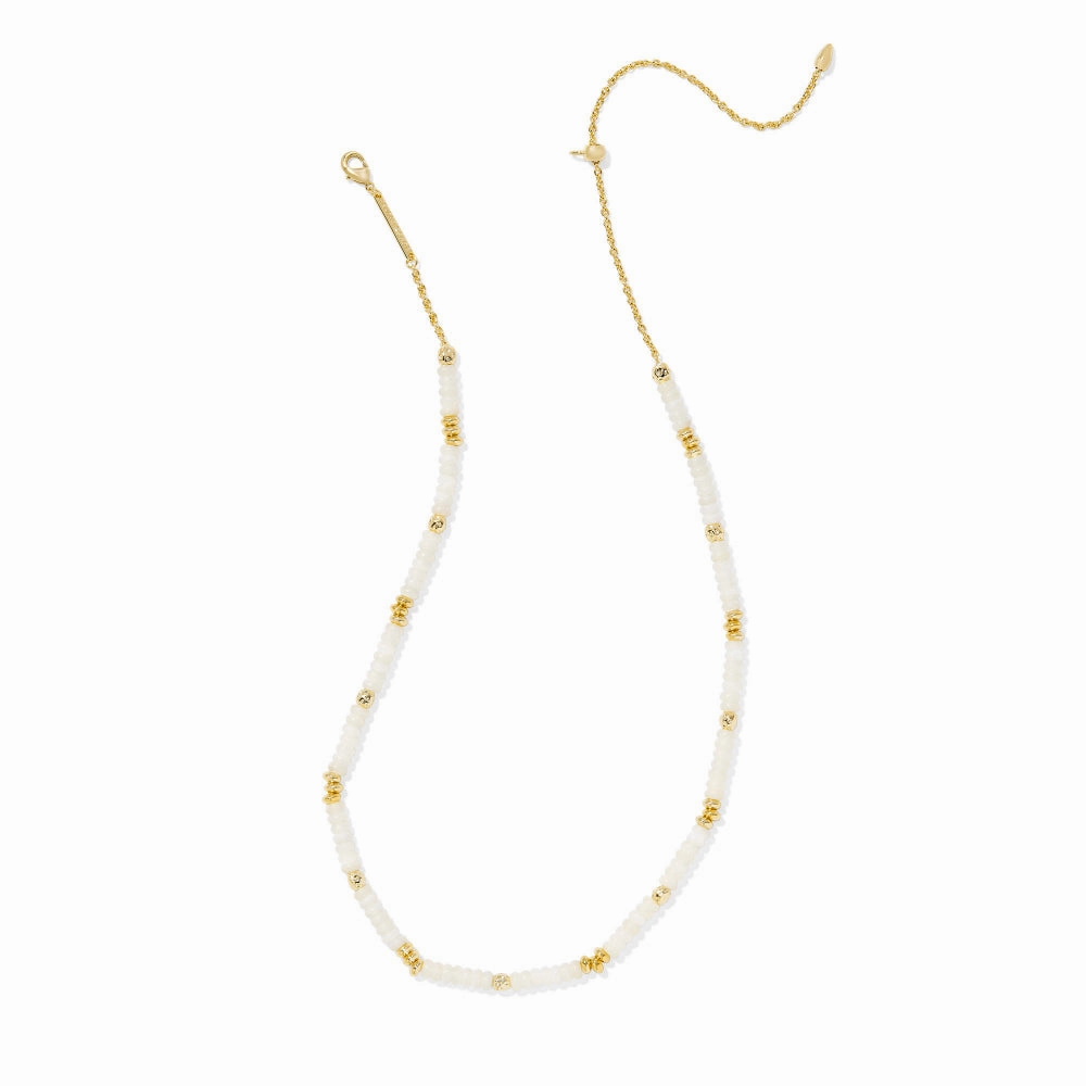 Kendra Scott Delilah Strand Necklace In Ivory Mother Of Pearl