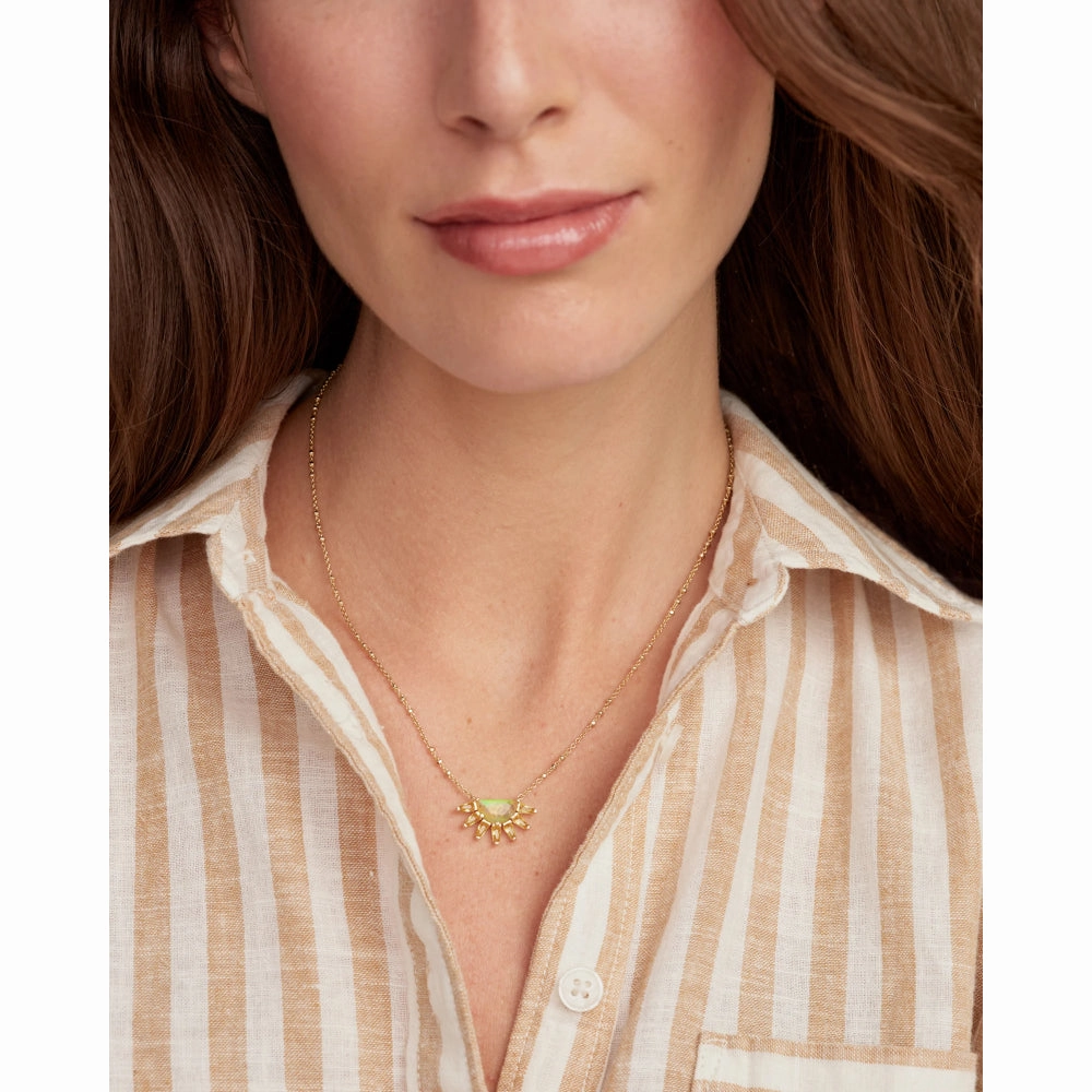 Kendra Scott Gold Samantha Sun Short Pendant Necklace
