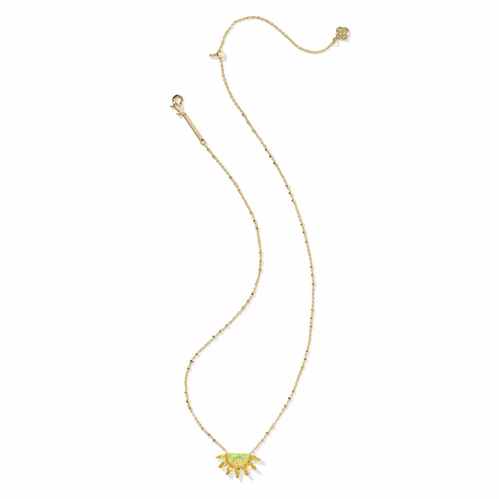 Kendra Scott Gold Samantha Sun Short Pendant Necklace