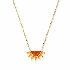 Kendra Scott Gold Samantha Sun Short Pendant Necklace