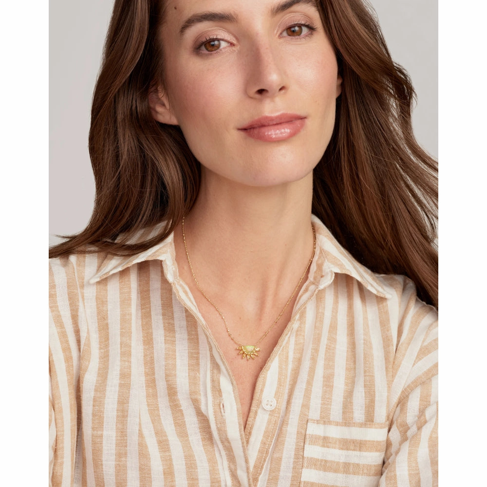 Kendra Scott Gold Samantha Sun Short Pendant Necklace