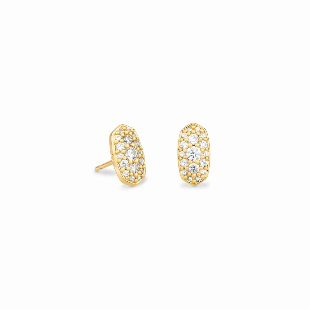 Kendra Scott Grayson Stud Earrings in White Crystal
