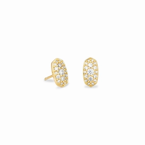 Kendra Scott Grayson Stud Earrings in White Crystal