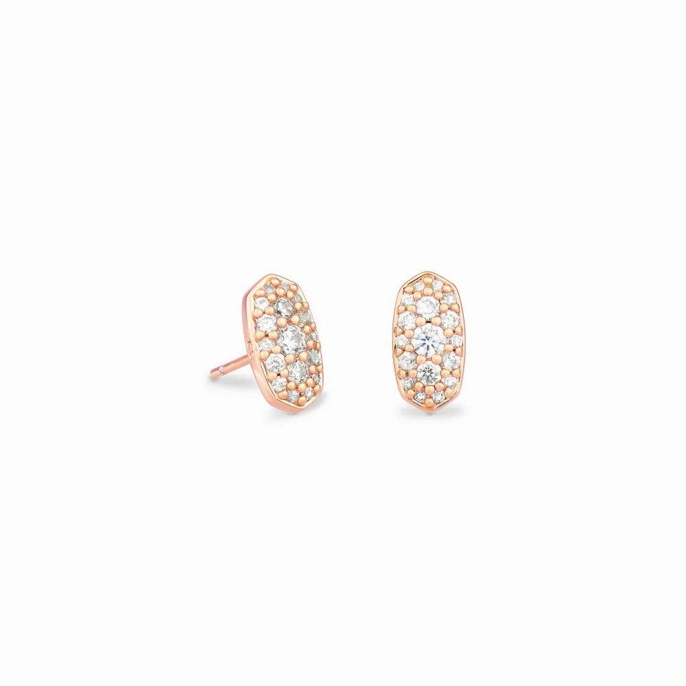 Kendra Scott Grayson Stud Earrings in White Crystal
