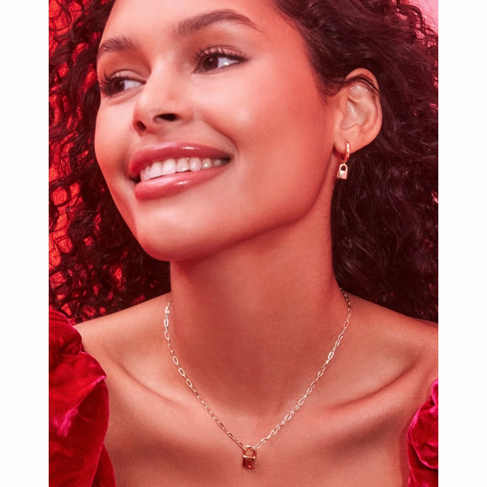 Kendra Scott Jess Lock Huggie Earrings